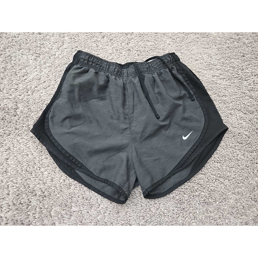 Nike Tempo Shorts‎ Womens S Charcoal Gray Side Mesh Dri-Fit Running Athletic